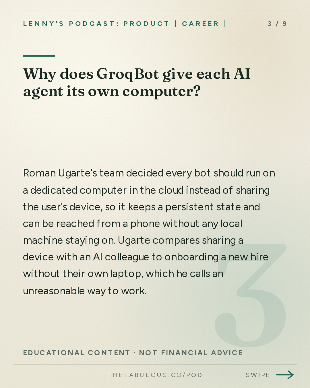 Why does GroqBot give each AI agent its own computer? — Lenny's Podcast: Product | Career | Growth: How we built Grok Bot in a month | Roman Ugarte (SpaceXAI)
