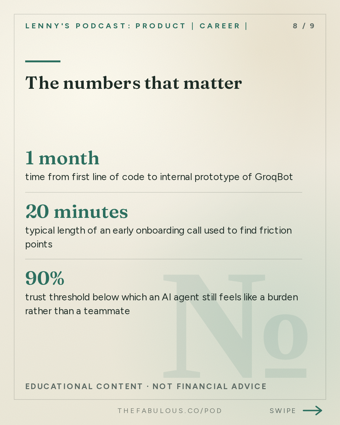 The numbers that matter — Lenny's Podcast: Product | Career | Growth: How we built Grok Bot in a month | Roman Ugarte (SpaceXAI)