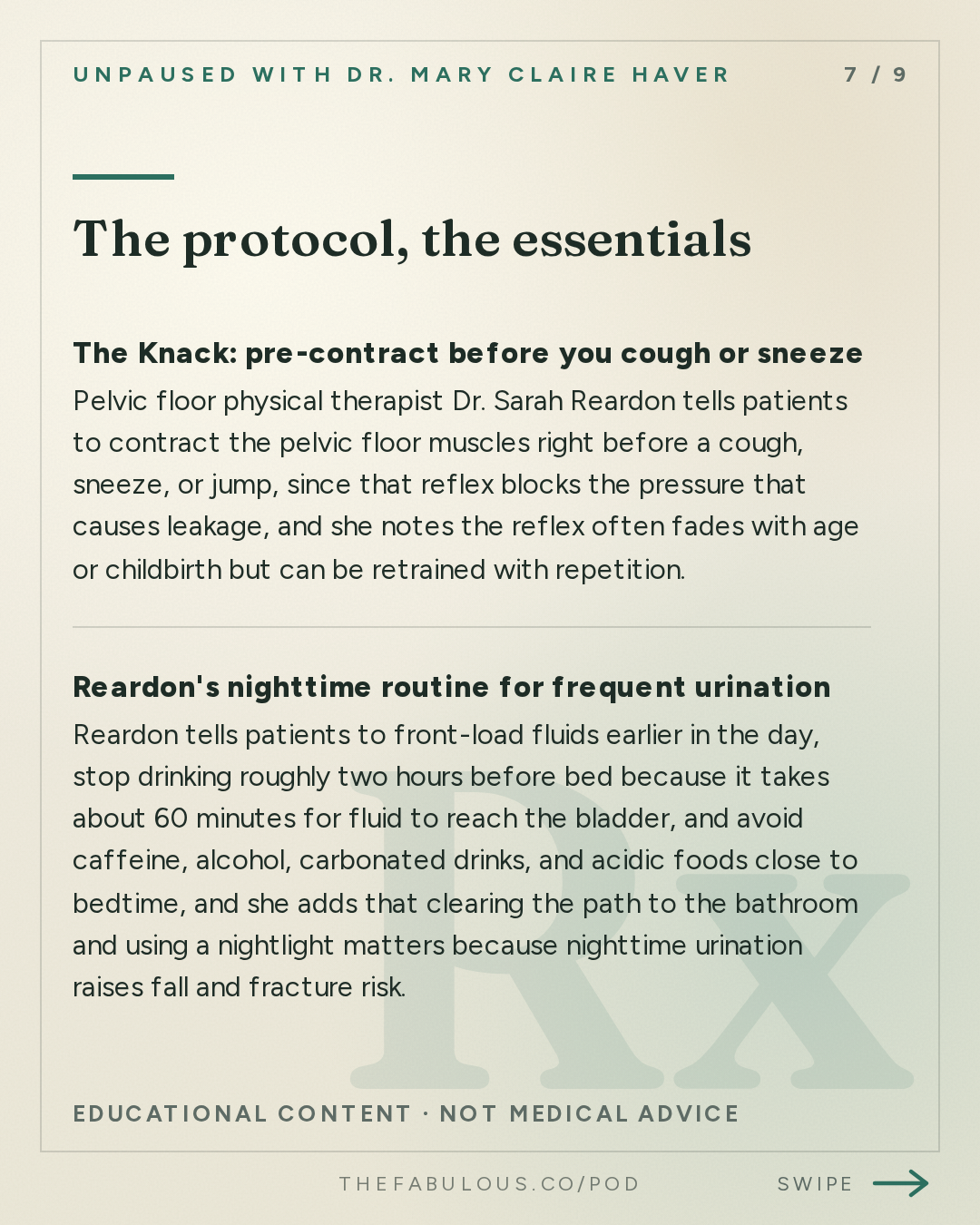 The protocol, the essentials — unPAUSED with Dr. Mary Claire Haver: Bladder Leaks, UTIs & Pelvic Floor Health with the Vagina Whisperer