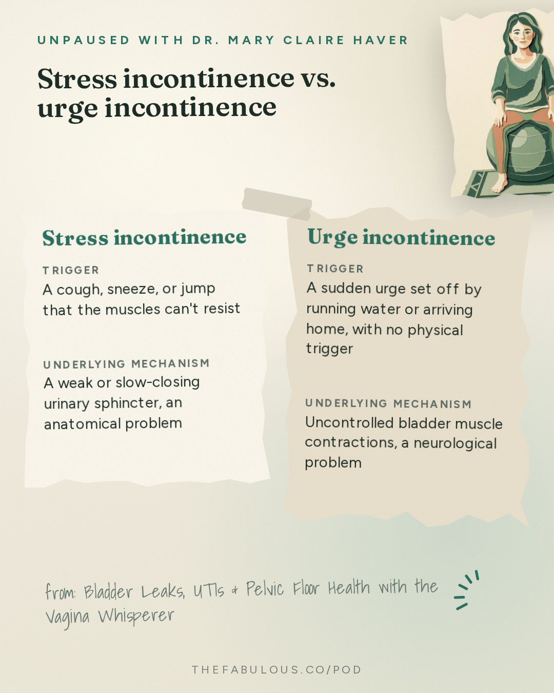 Stress incontinence vs. urge incontinence — unPAUSED with Dr. Mary Claire Haver: Bladder Leaks, UTIs & Pelvic Floor Health with the Vagina Whisperer