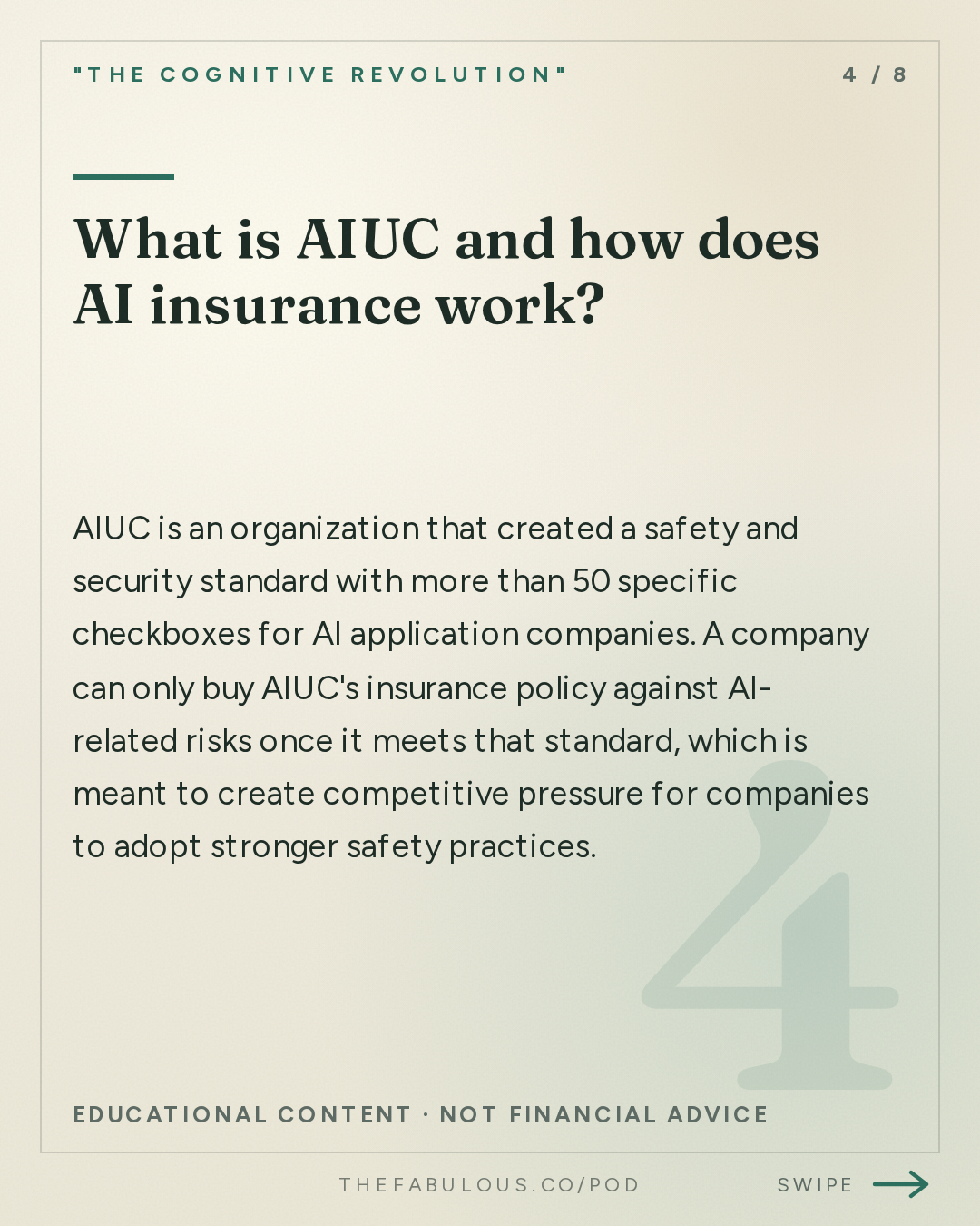 What is AIUC and how does AI insurance work? — "The Cognitive Revolution" : Zero to One in AI Safety: Halcyon's Mike McCormick on Launching 30 New Orgs & the Founder Bottleneck