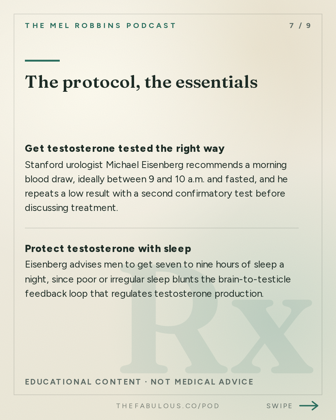 The protocol, the essentials — The Mel Robbins Podcast: The Ultimate Guide to Male Hormones & Men’s Health
