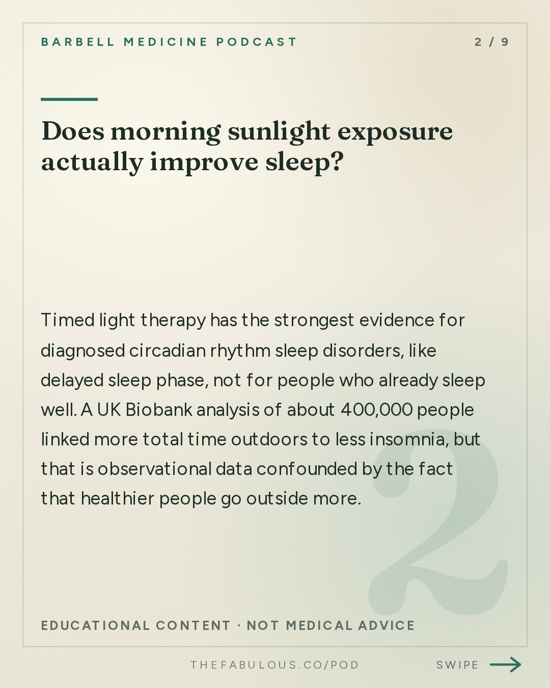 Does morning sunlight exposure actually improve sleep? — Barbell Medicine Podcast: Sunday Morning Protocol 2049: A Halloween Story About Optimization