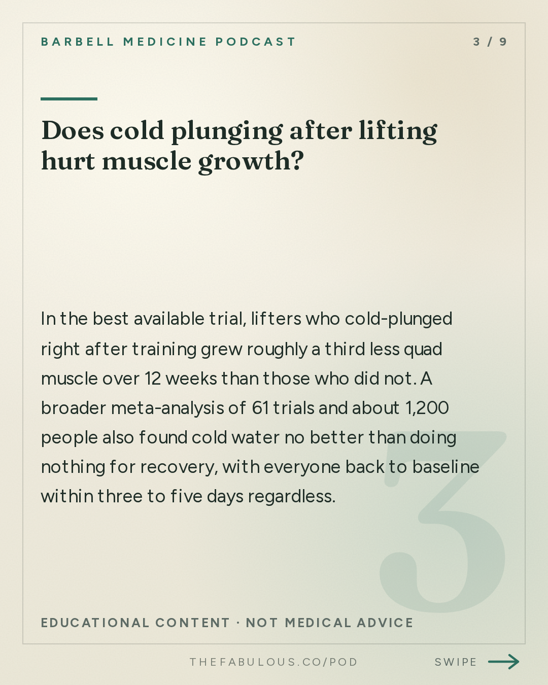 Does cold plunging after lifting hurt muscle growth? — Barbell Medicine Podcast: Sunday Morning Protocol 2049: A Halloween Story About Optimization