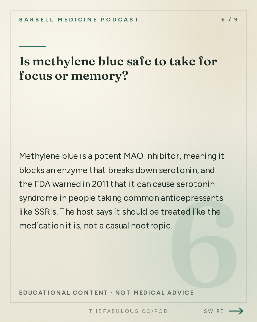 Is methylene blue safe to take for focus or memory? — Barbell Medicine Podcast: Sunday Morning Protocol 2049: A Halloween Story About Optimization