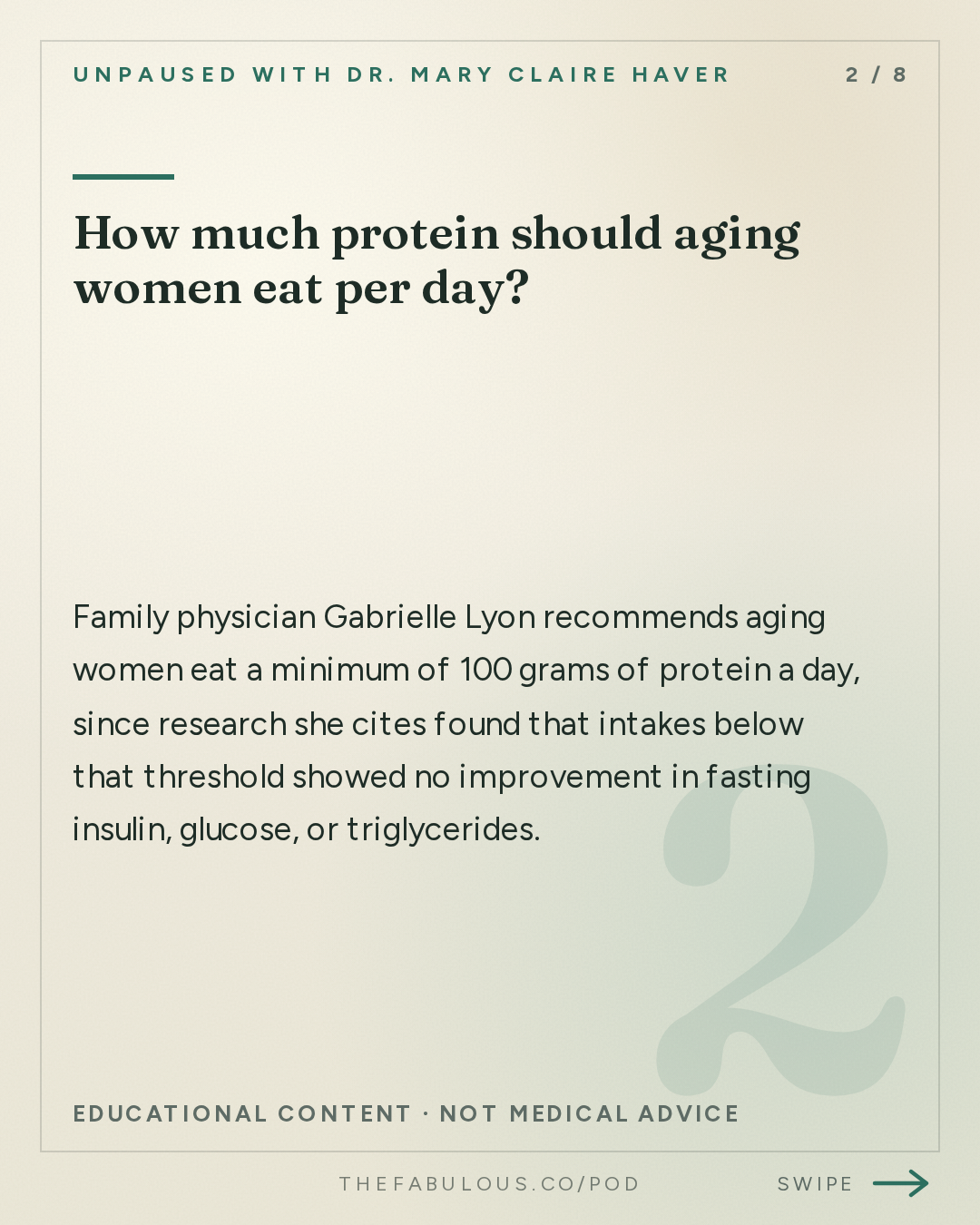 How much protein should aging women eat per day? — unPAUSED with Dr. Mary Claire Haver: Muscle is the Organ for Longevity with Dr. Gabrielle Lyon