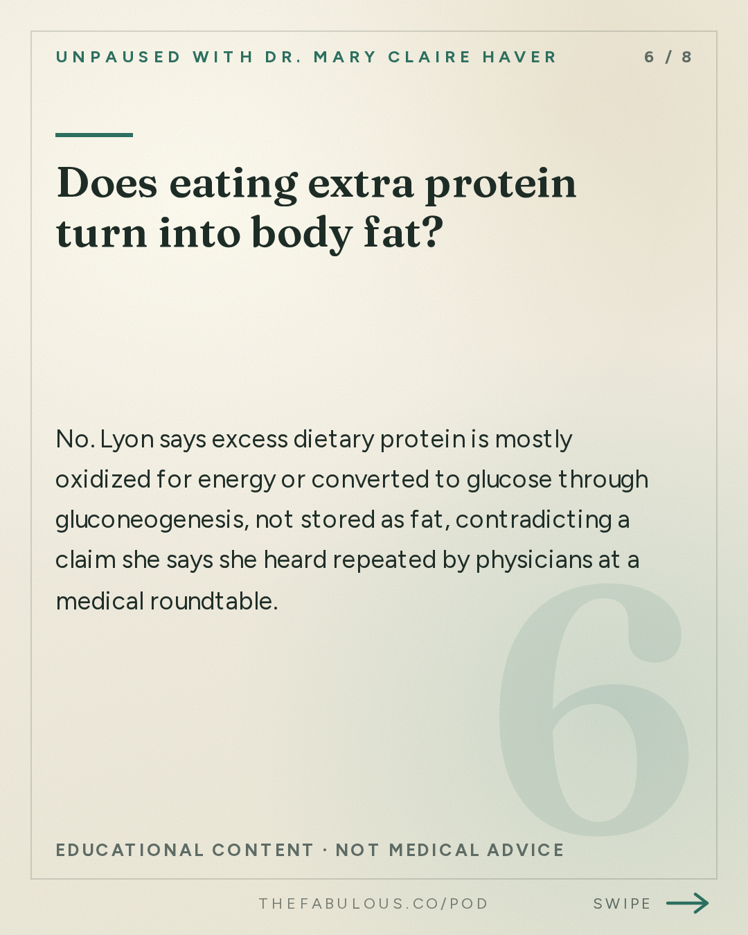 Does eating extra protein turn into body fat? — unPAUSED with Dr. Mary Claire Haver: Muscle is the Organ for Longevity with Dr. Gabrielle Lyon