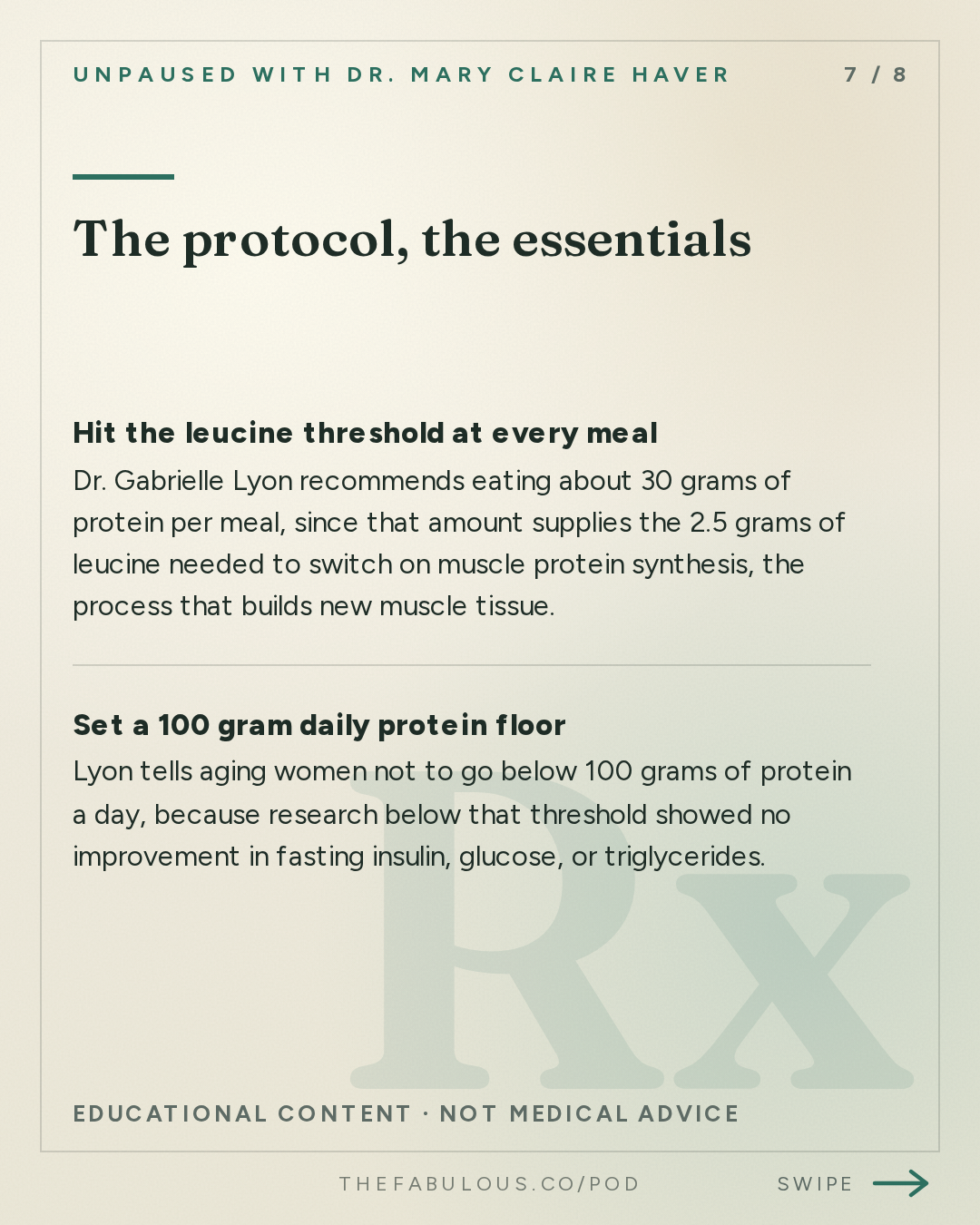 The protocol, the essentials — unPAUSED with Dr. Mary Claire Haver: Muscle is the Organ for Longevity with Dr. Gabrielle Lyon