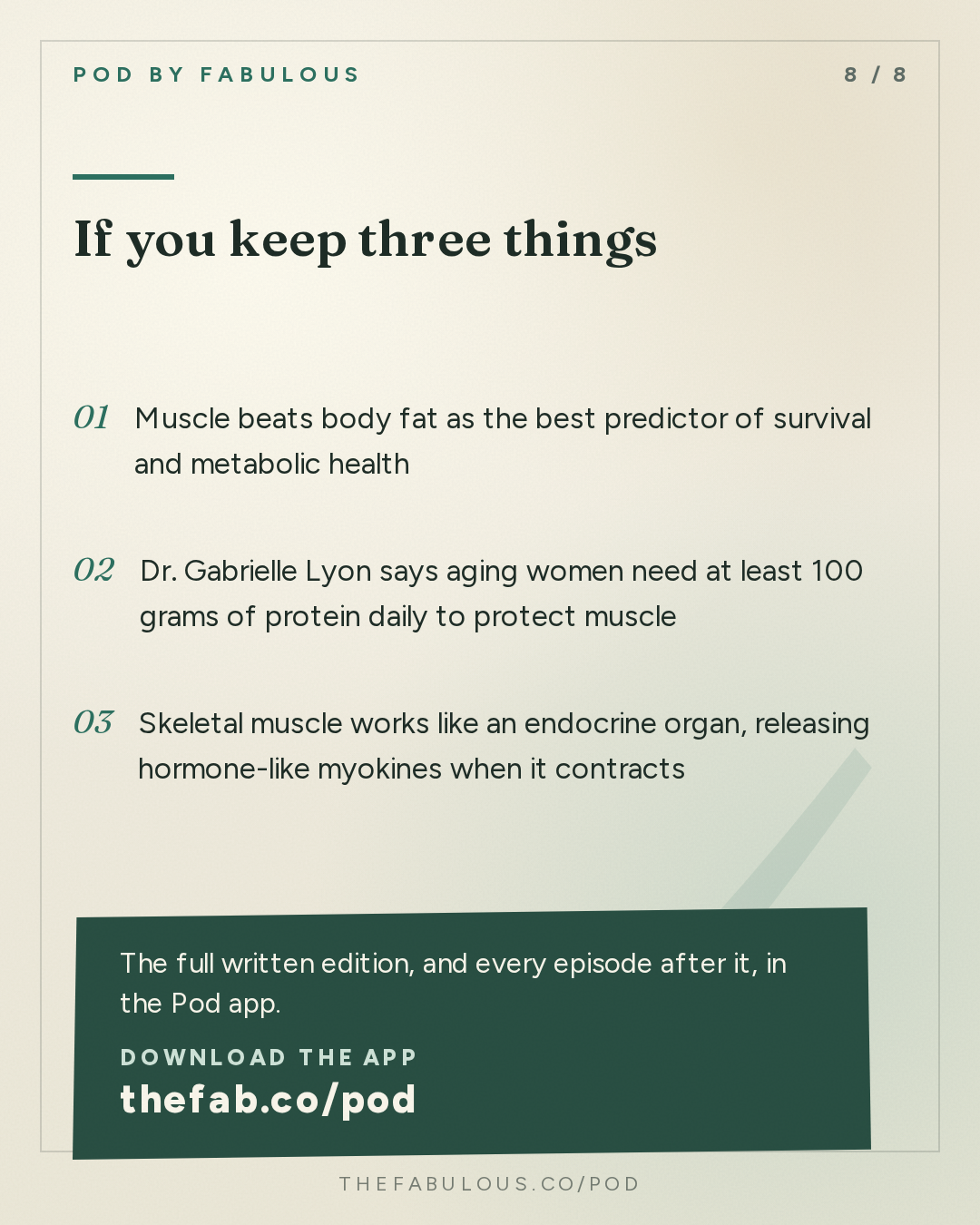 If you keep three things — unPAUSED with Dr. Mary Claire Haver: Muscle is the Organ for Longevity with Dr. Gabrielle Lyon