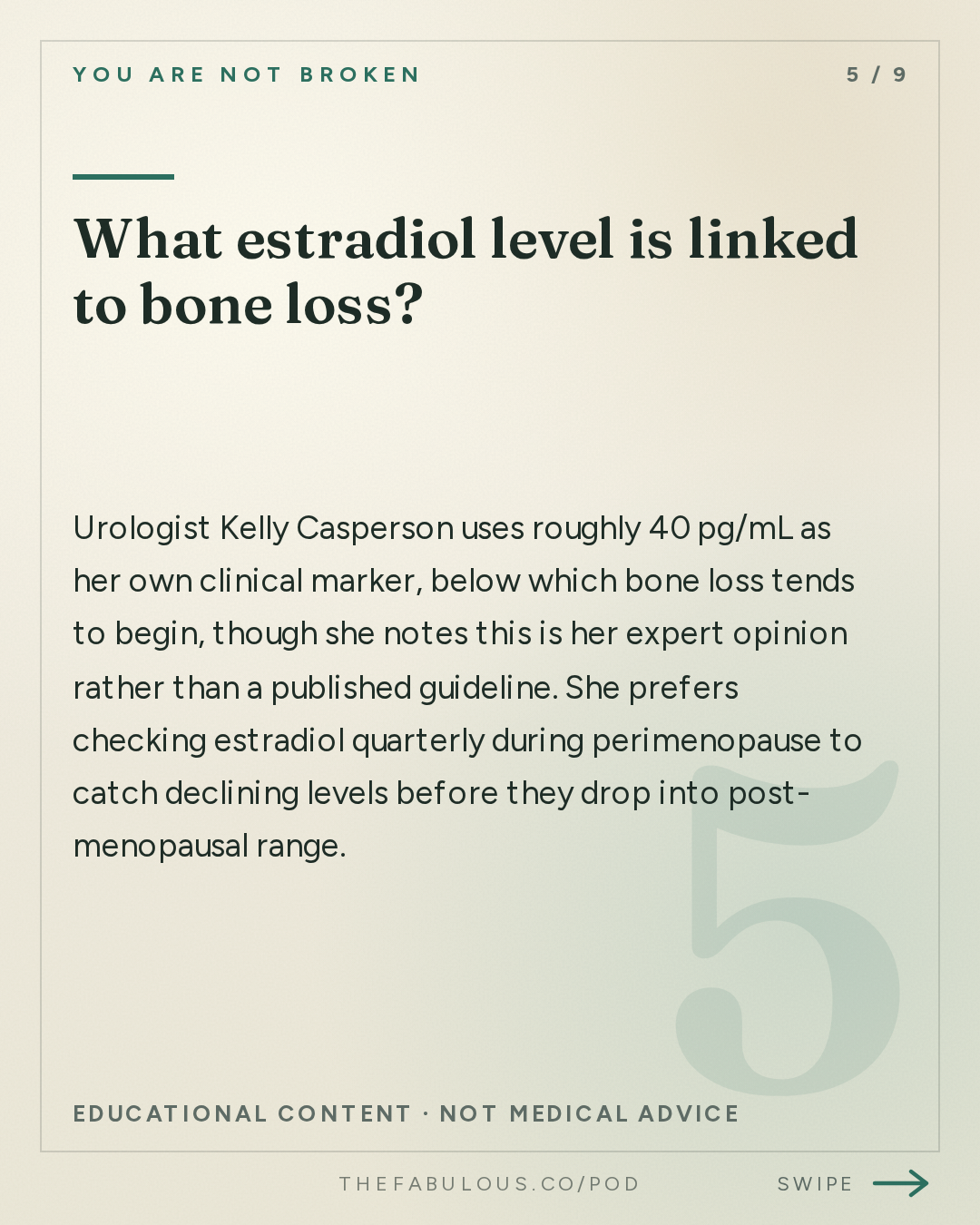 What estradiol level is linked to bone loss? — You Are Not Broken: 393. Stronger in Midlife: Muscle, Hormones, and Longevity for Women
