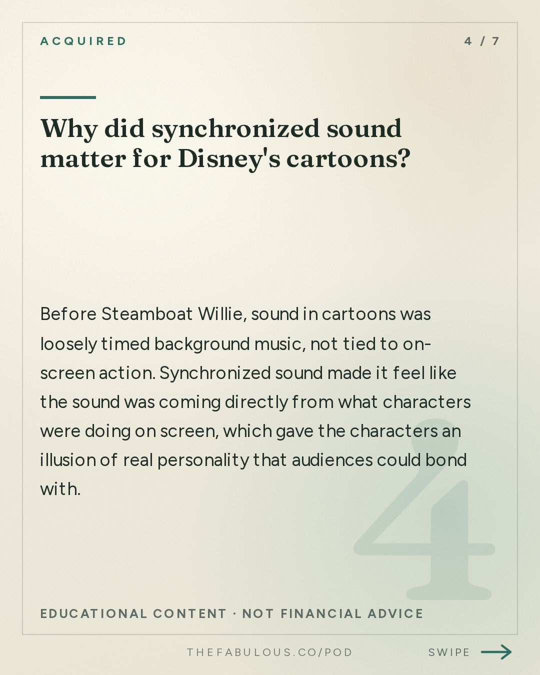 Why did synchronized sound matter for Disney's cartoons? — Acquired: The Walt Disney Company