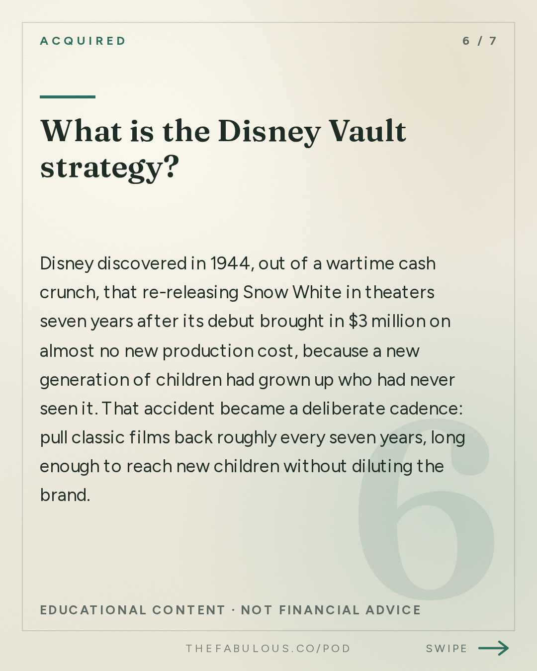 What is the Disney Vault strategy? — Acquired: The Walt Disney Company