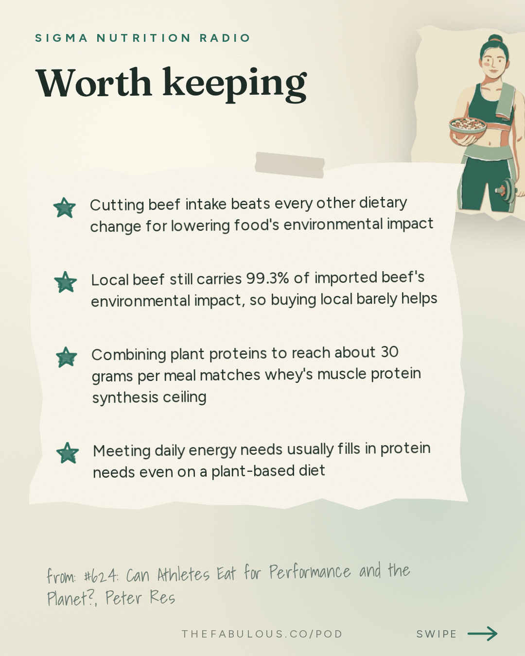 Worth keeping — Sigma Nutrition Radio: #624: Can Athletes Eat for Performance and the Planet? – Peter Res