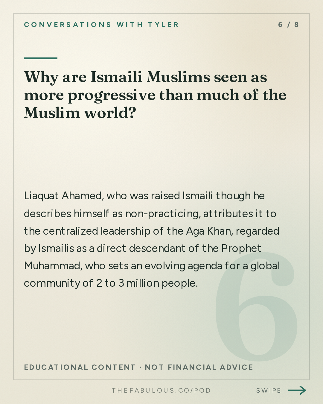 Why are Ismaili Muslims seen as more progressive than much of the Muslim world? — Conversations with Tyler: Liaquat Ahamed on Financial Crises, Gold, and the Lessons of 1873