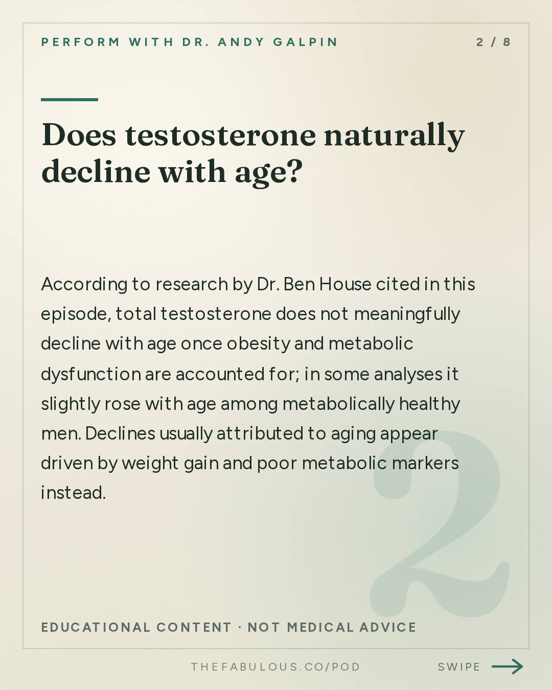Does testosterone naturally decline with age? — Perform with Dr. Andy Galpin: Boosting Testosterone & Understanding Your Testosterone Levels (Aging, Muscle Growth & Nutrition)