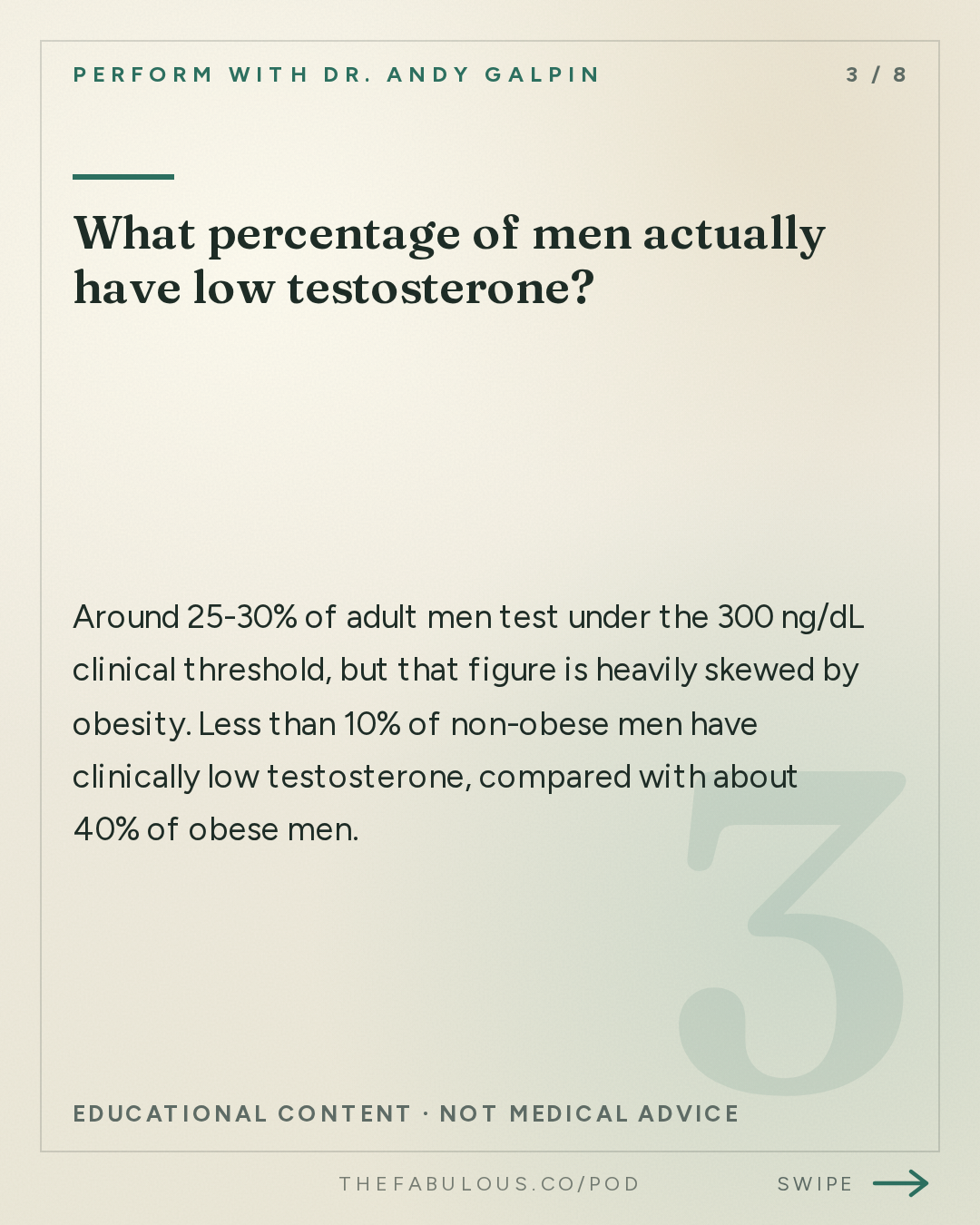 What percentage of men actually have low testosterone? — Perform with Dr. Andy Galpin: Boosting Testosterone & Understanding Your Testosterone Levels (Aging, Muscle Growth & Nutrition)