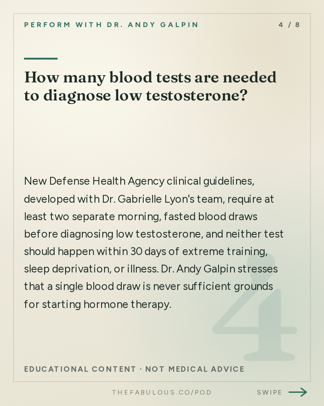 How many blood tests are needed to diagnose low testosterone? — Perform with Dr. Andy Galpin: Boosting Testosterone & Understanding Your Testosterone Levels (Aging, Muscle Growth & Nutrition)