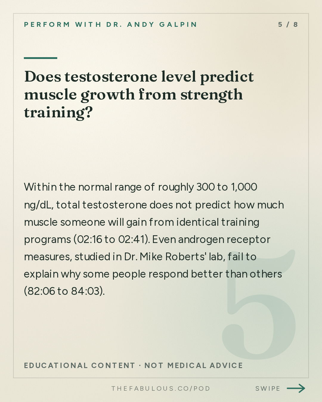 Does testosterone level predict muscle growth from strength training? — Perform with Dr. Andy Galpin: Boosting Testosterone & Understanding Your Testosterone Levels (Aging, Muscle Growth & Nutrition)