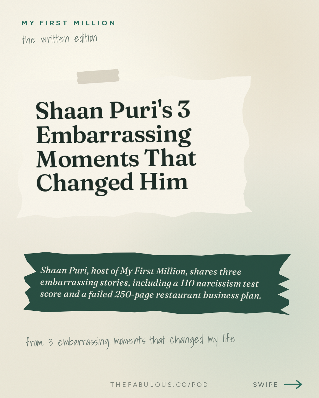 Shaan Puri's 3 Embarrassing Moments That Changed Him — My First Million: 3 embarrassing moments that changed my life