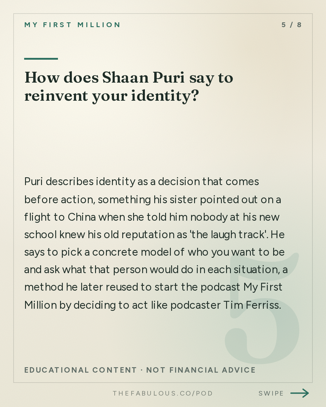 How does Shaan Puri say to reinvent your identity? — My First Million: 3 embarrassing moments that changed my life