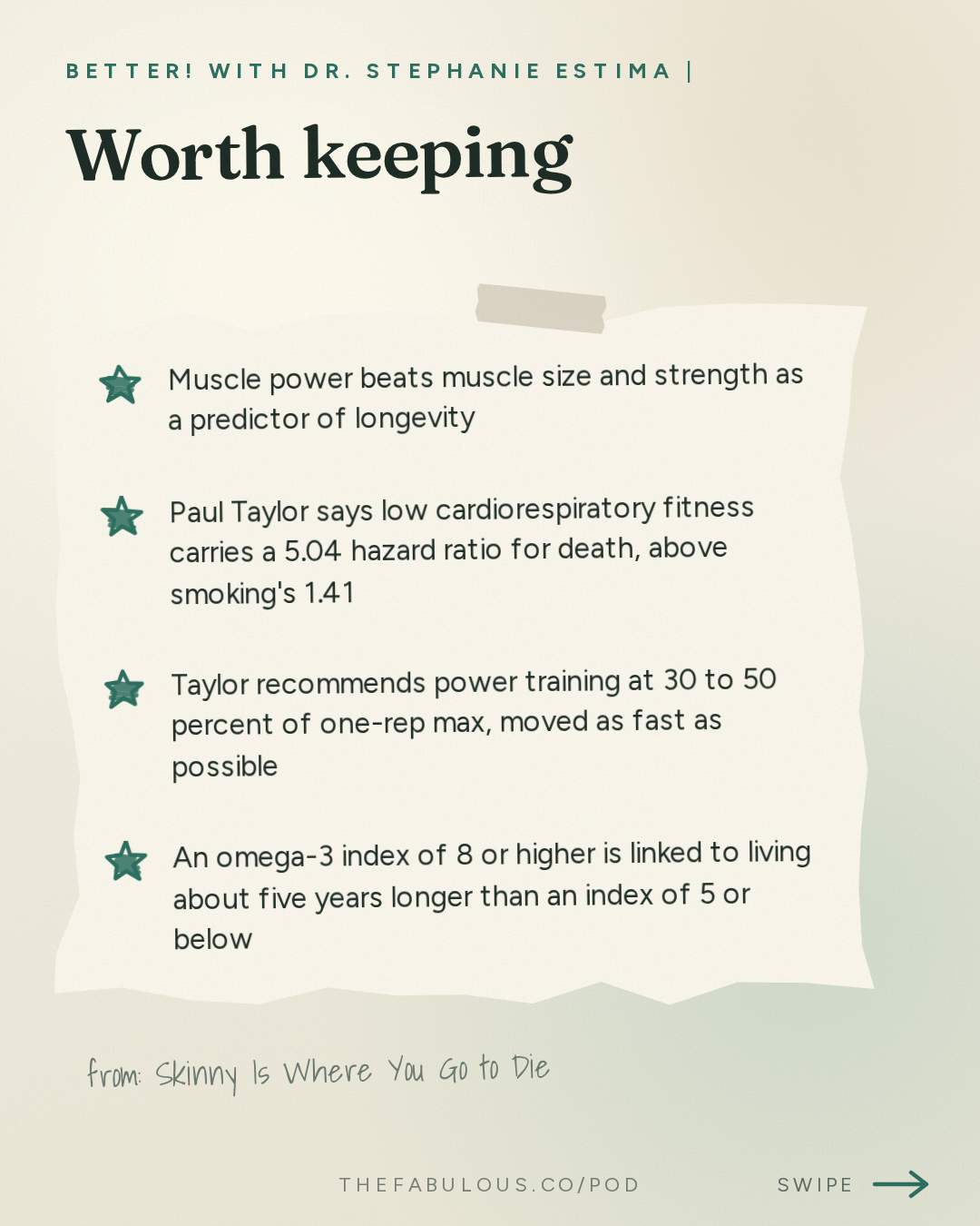 Worth keeping — BETTER! with Dr. Stephanie Estima | Strength, Body Composition & Perimenopause: Skinny Is Where You Go to Die: Muscle Power & Myokines for Ageing Women with Dr. Paul Taylor