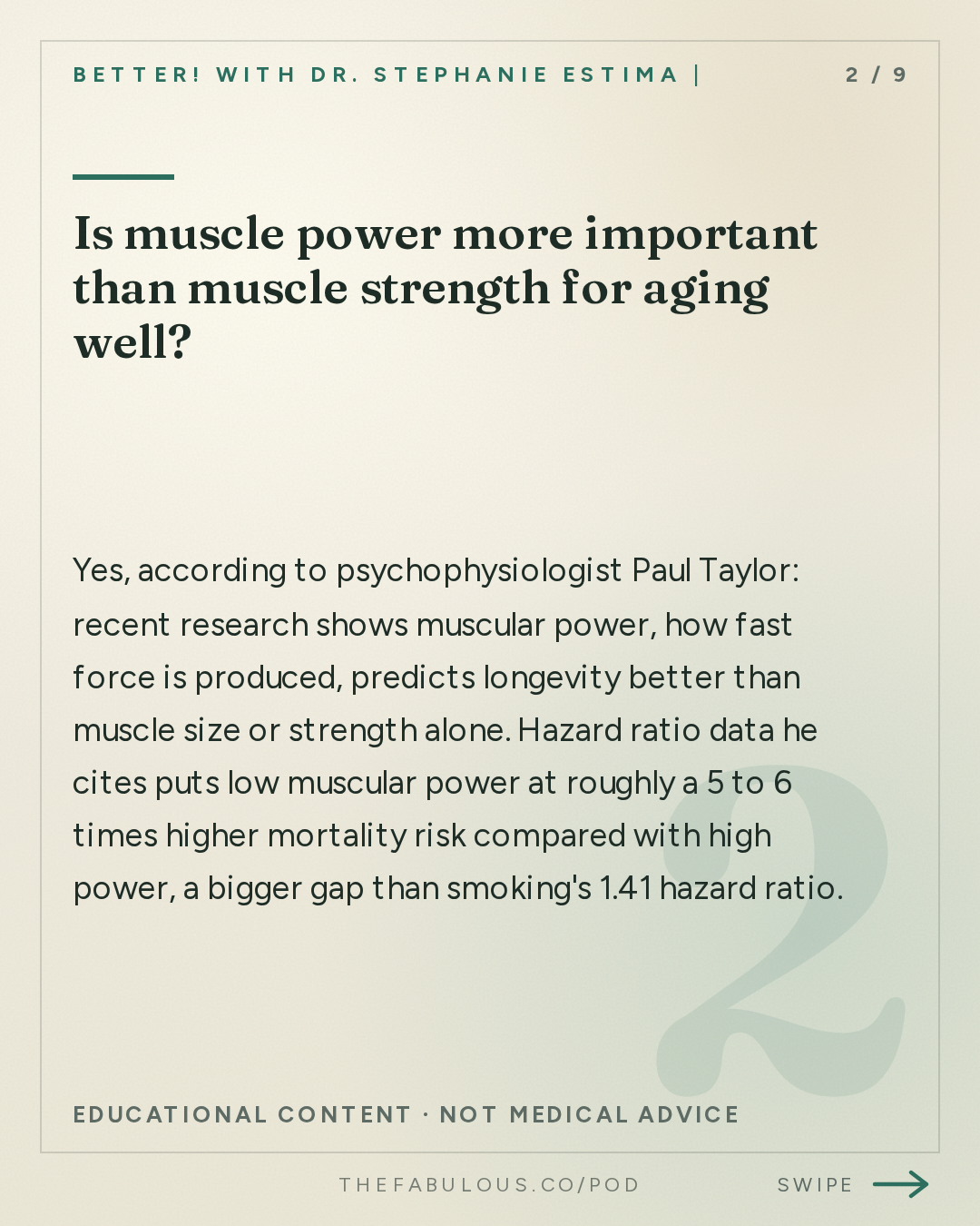 Is muscle power more important than muscle strength for aging well? — BETTER! with Dr. Stephanie Estima | Strength, Body Composition & Perimenopause: Skinny Is Where You Go to Die: Muscle Power & Myokines for Ageing Women with Dr. Paul Taylor