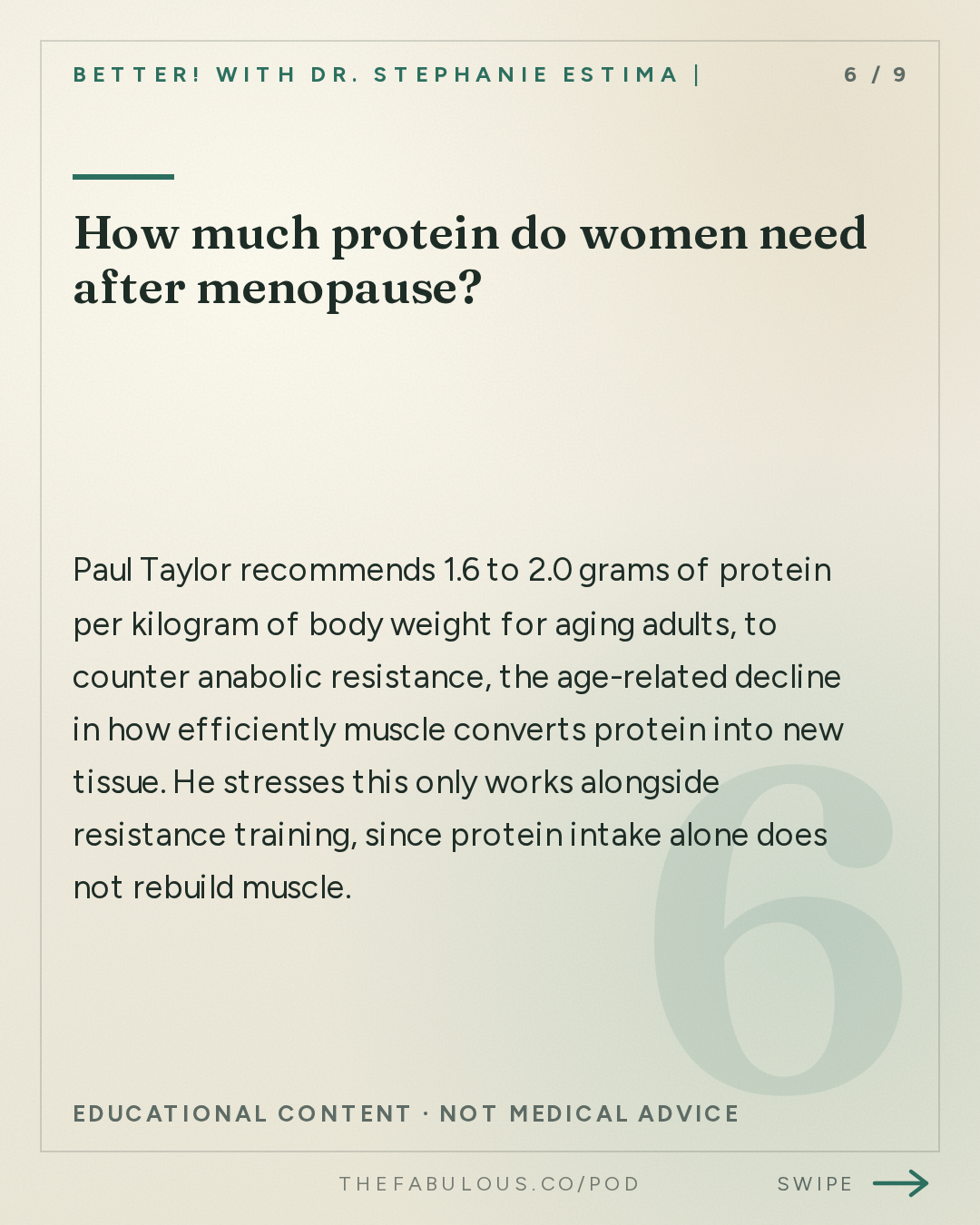 How much protein do women need after menopause? — BETTER! with Dr. Stephanie Estima | Strength, Body Composition & Perimenopause: Skinny Is Where You Go to Die: Muscle Power & Myokines for Ageing Women with Dr. Paul Taylor