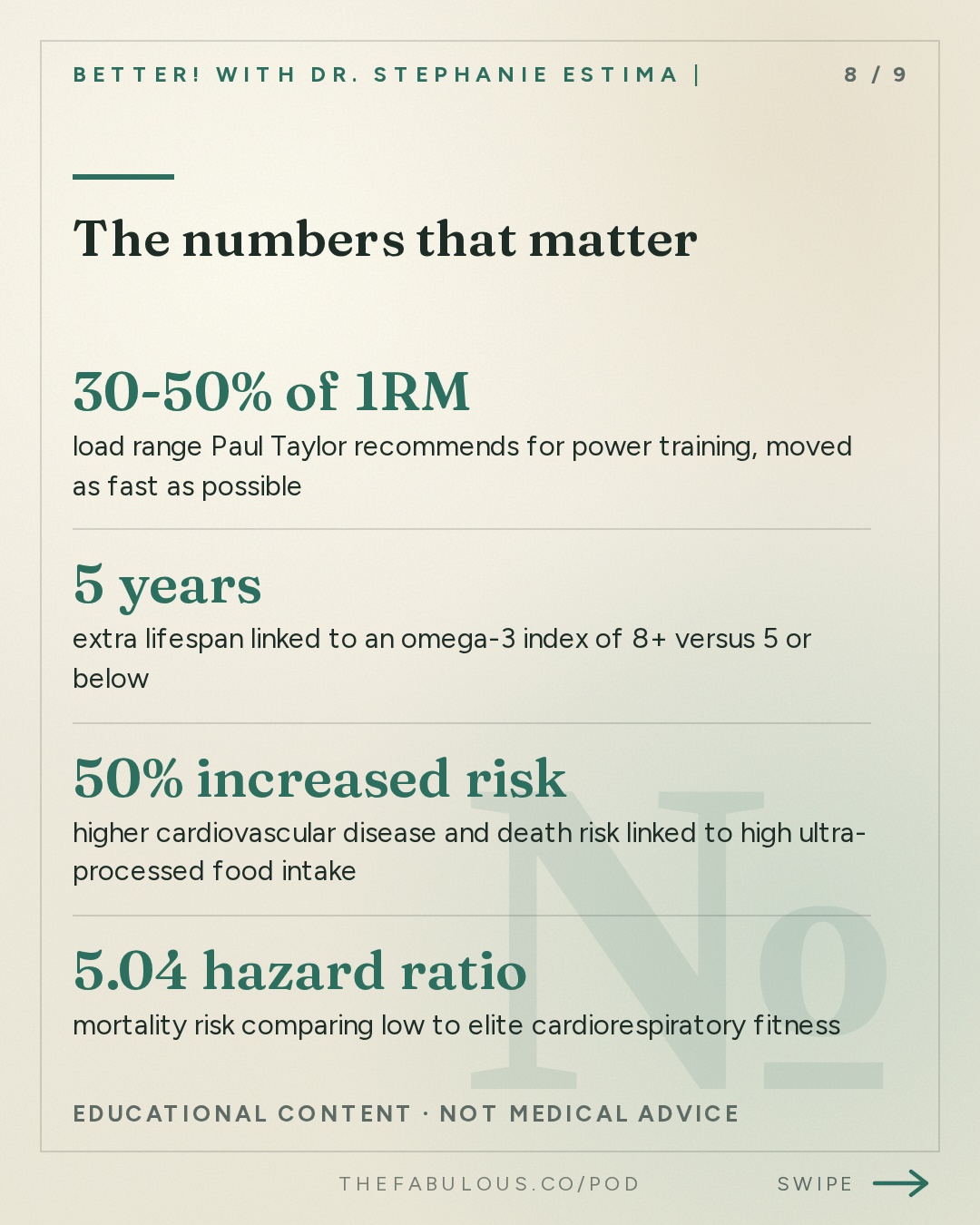 The numbers that matter — BETTER! with Dr. Stephanie Estima | Strength, Body Composition & Perimenopause: Skinny Is Where You Go to Die: Muscle Power & Myokines for Ageing Women with Dr. Paul Taylor