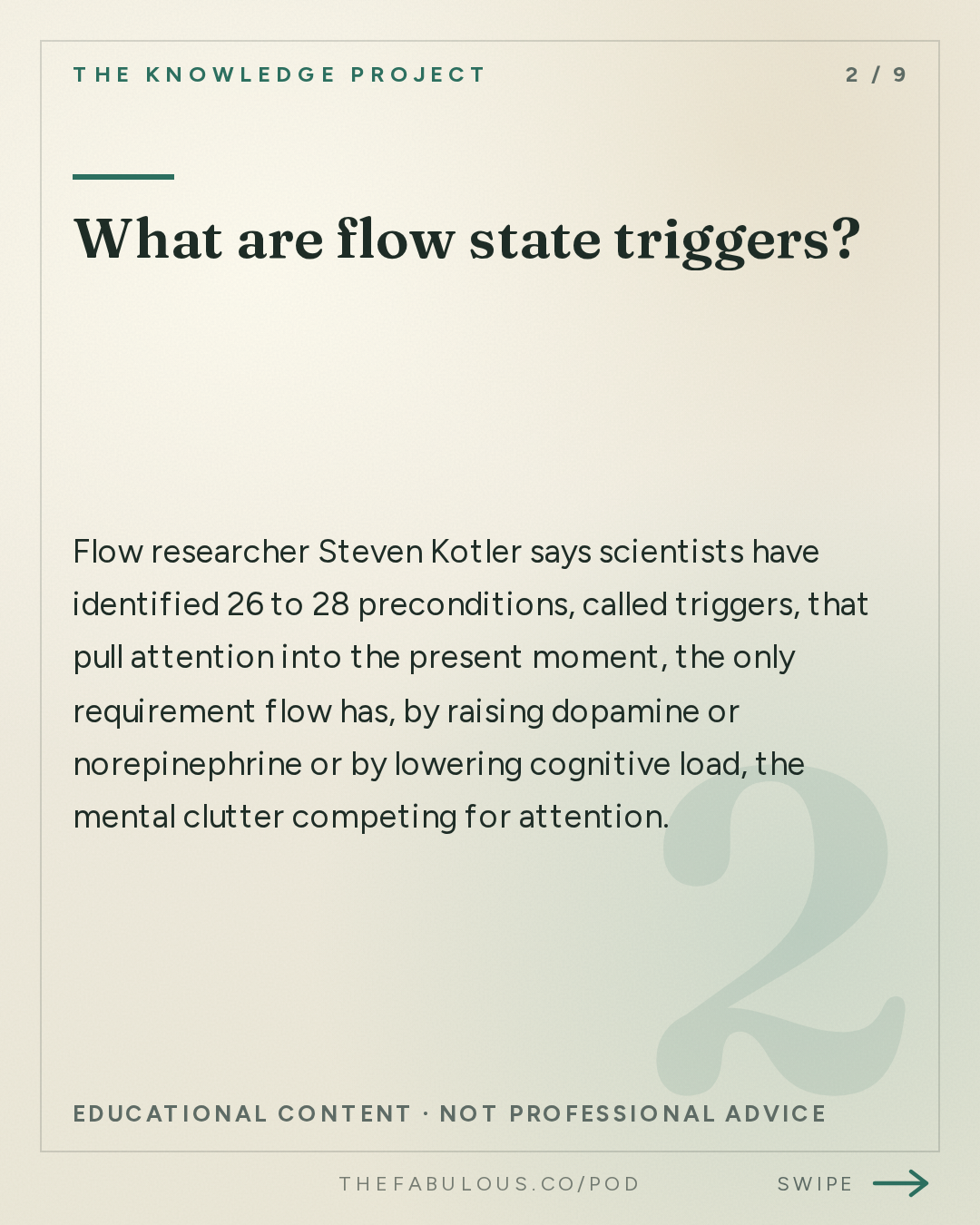 What are flow state triggers? — The Knowledge Project: The Science of Doing Your Best Work