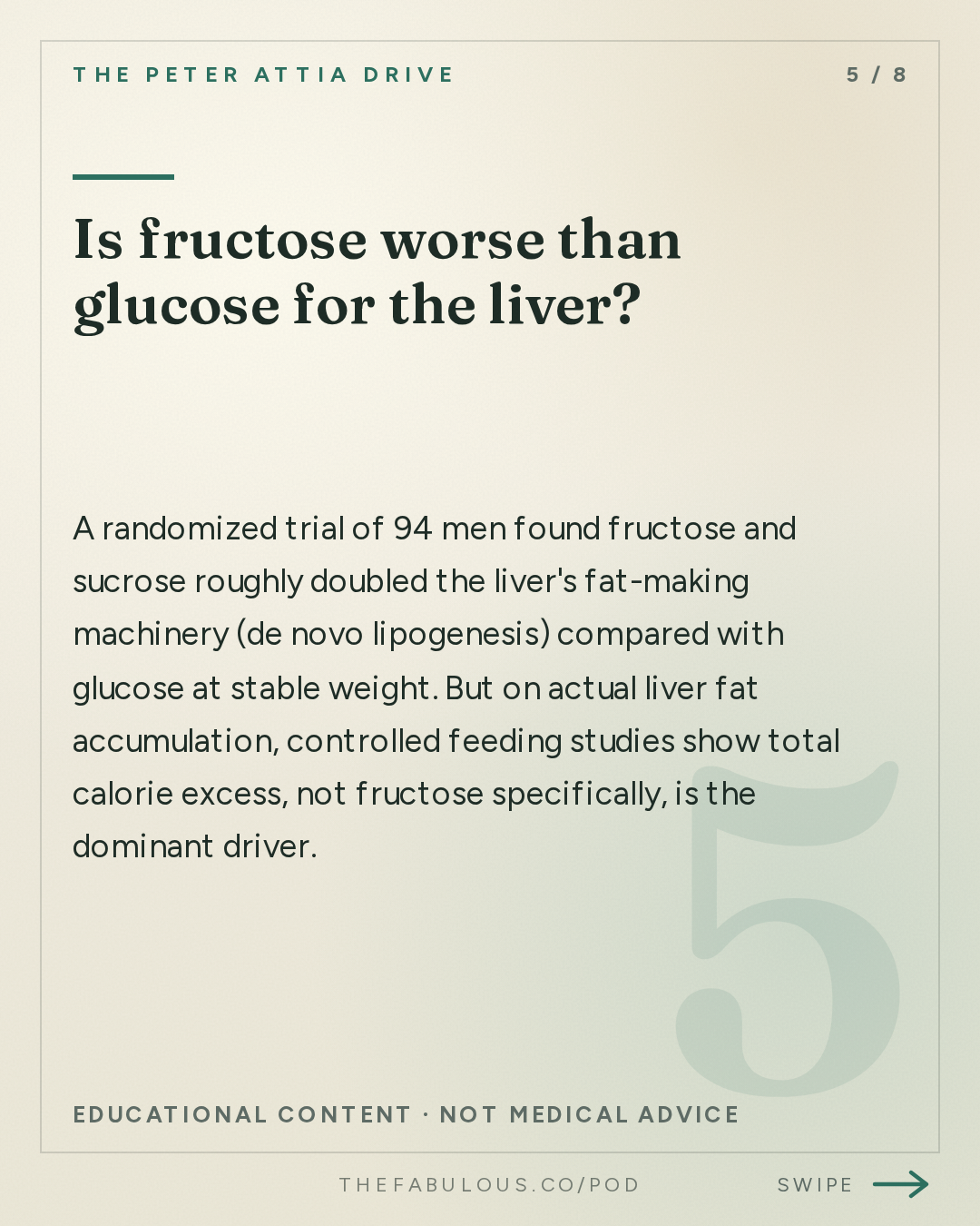 Is fructose worse than glucose for the liver? — The Peter Attia Drive: #405 ‒ AMA #88: Metabolic liver health: how to assess risk, catch dysfunction early, and prevent or reverse liver disease