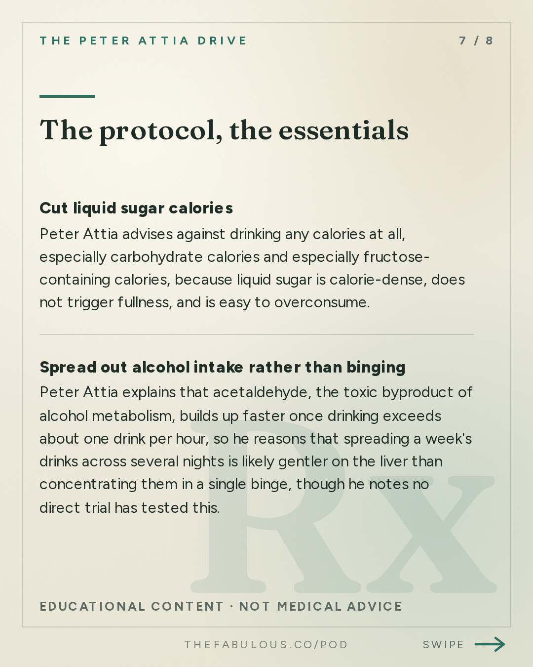 The protocol, the essentials — The Peter Attia Drive: #405 ‒ AMA #88: Metabolic liver health: how to assess risk, catch dysfunction early, and prevent or reverse liver disease