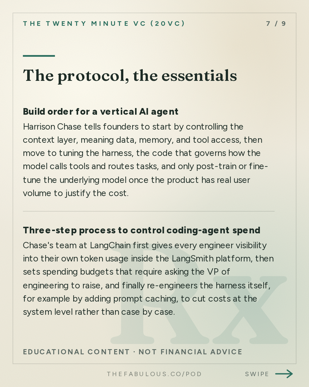 The protocol, the essentials — The Twenty Minute VC (20VC): Venture Capital | Startup Funding | The Pitch: 20VC: Horizontal vs Vertical Agents: Who Wins | Model Routing: Commodity or Increasing in Value | The Future of the Inference Market | Why Founders Should Take Discounts for Tier 1 Firms with Harrison Chase, LangChain