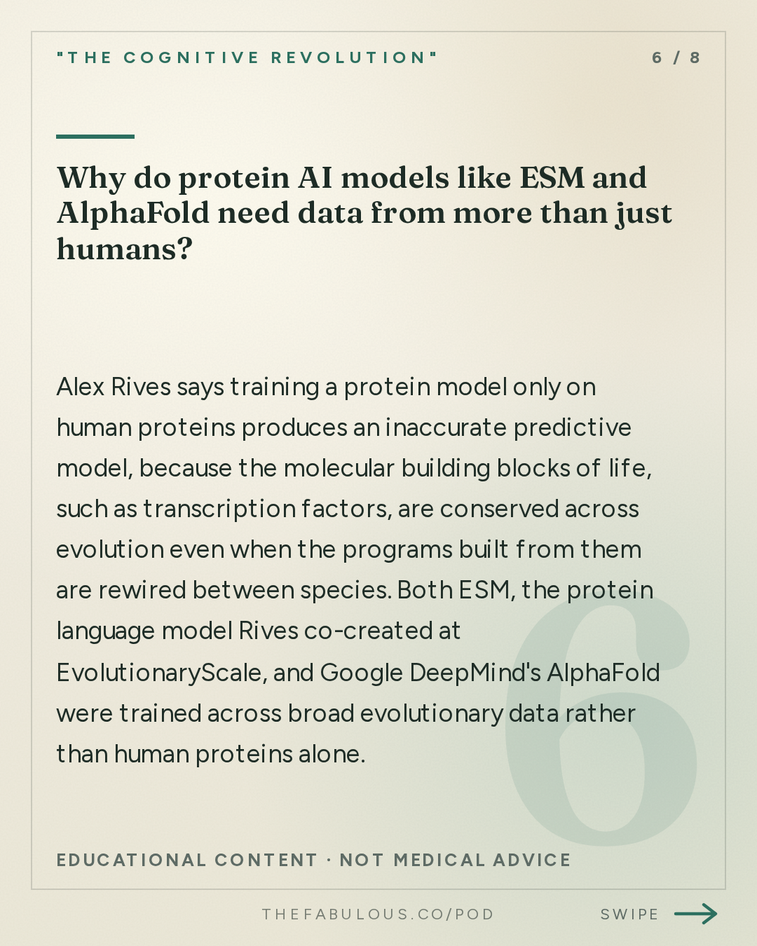 Why do protein AI models like ESM and AlphaFold need data from more than just humans? — "The Cognitive Revolution" : A World Model of Life: Biohub's Alex Rives on Virtual Cells, Measurement, & the $1.8B Data Push