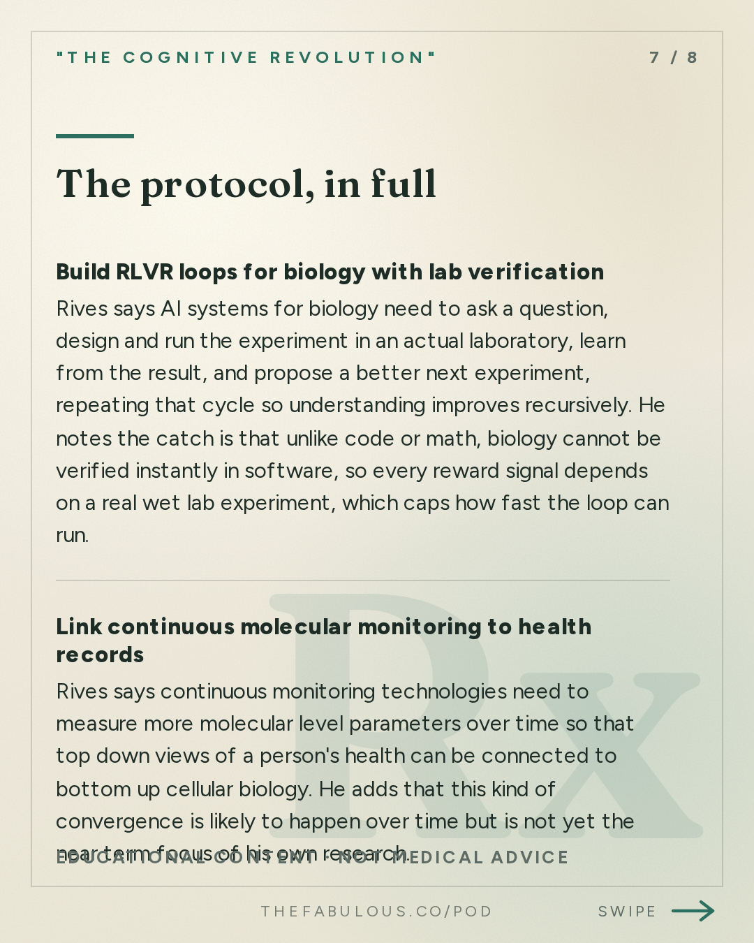 The protocol, in full — "The Cognitive Revolution" : A World Model of Life: Biohub's Alex Rives on Virtual Cells, Measurement, & the $1.8B Data Push