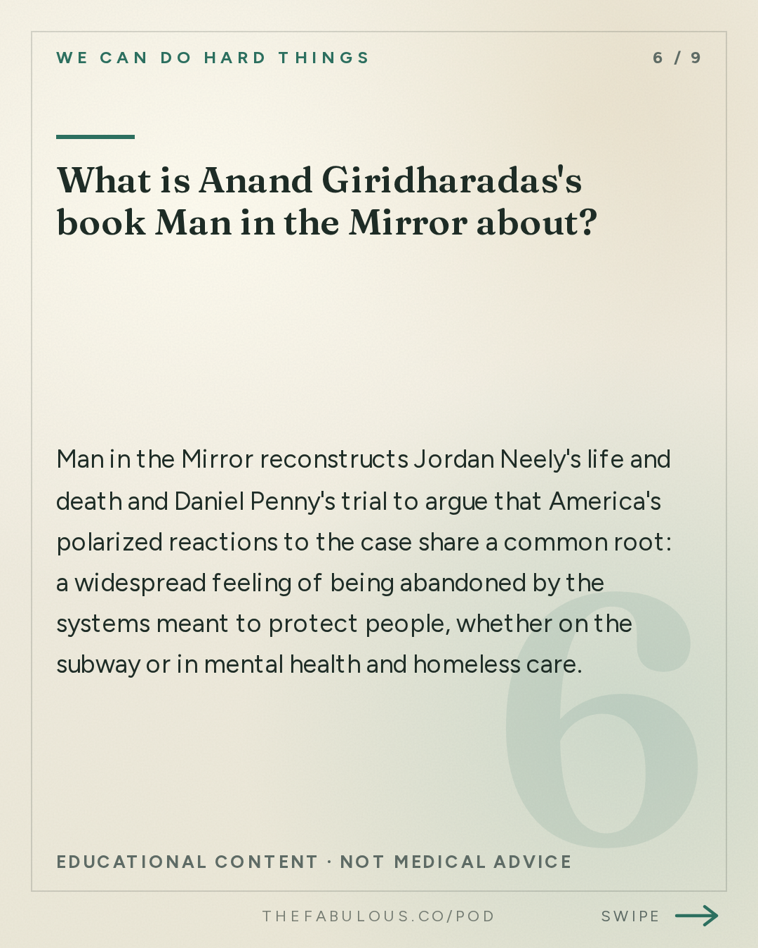 What is Anand Giridharadas's book Man in the Mirror about? — We Can Do Hard Things: One NYC Subway Killing: An American Rorschach Test with Anand Giridharadas