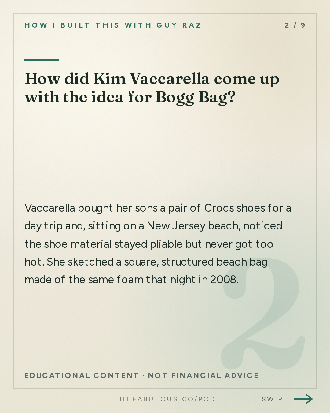 How did Kim Vaccarella come up with the idea for Bogg Bag? — How I Built This with Guy Raz: Bogg Bag: Kim Vaccarella. The $100 Million Business She Almost Abandoned