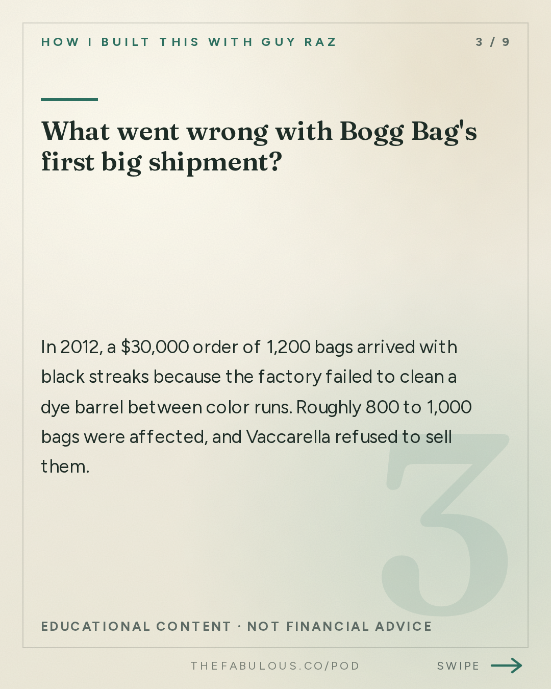 What went wrong with Bogg Bag's first big shipment? — How I Built This with Guy Raz: Bogg Bag: Kim Vaccarella. The $100 Million Business She Almost Abandoned