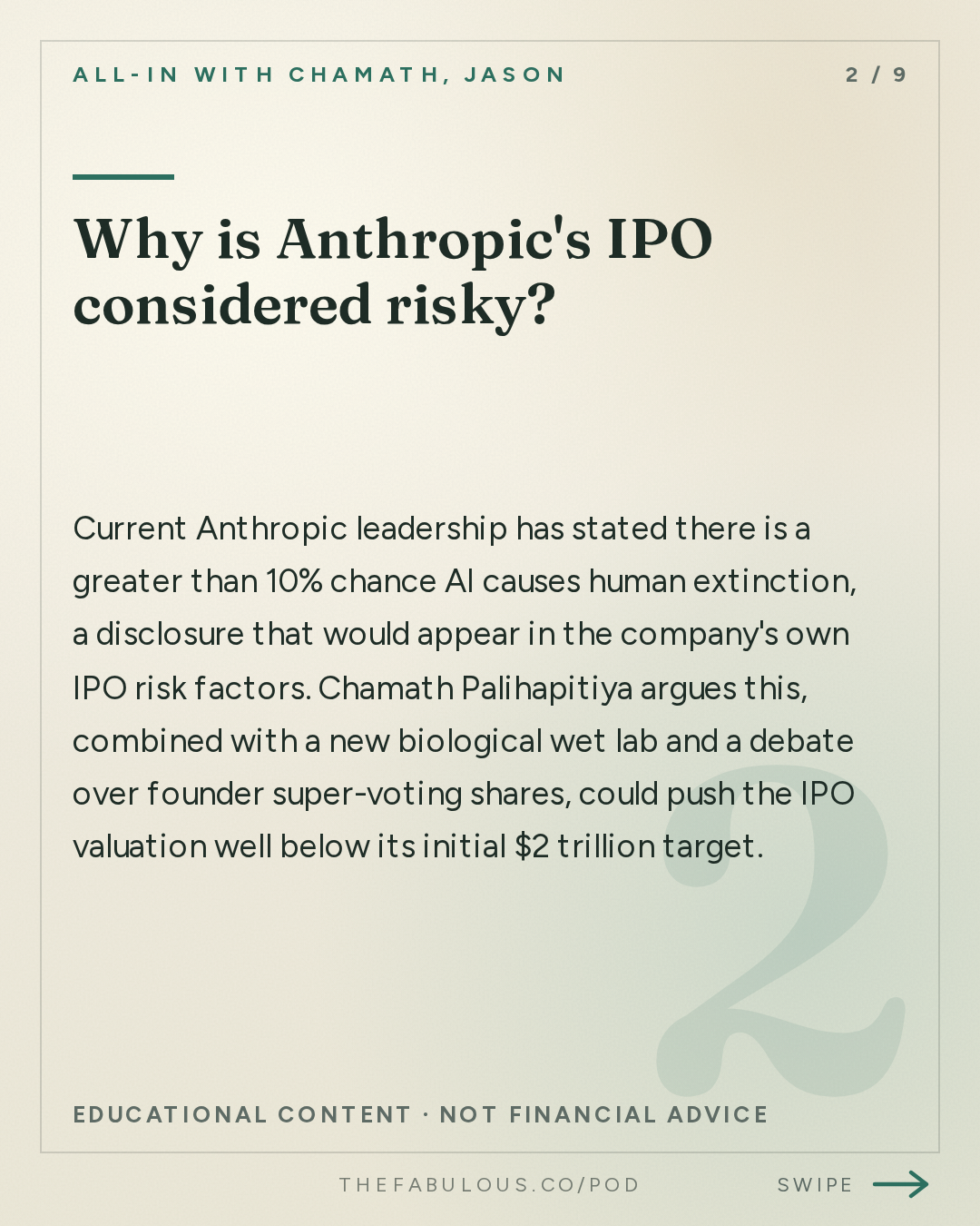 Why is Anthropic's IPO considered risky? — All-In with Chamath, Jason, Sacks & Friedberg: Anthropic IPO at Risk, Meta's Muse Pop, Token Prices Fall, Open Source Gains Share, Alignment Fails