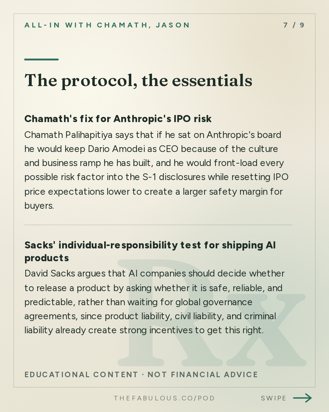 The protocol, the essentials — All-In with Chamath, Jason, Sacks & Friedberg: Anthropic IPO at Risk, Meta's Muse Pop, Token Prices Fall, Open Source Gains Share, Alignment Fails