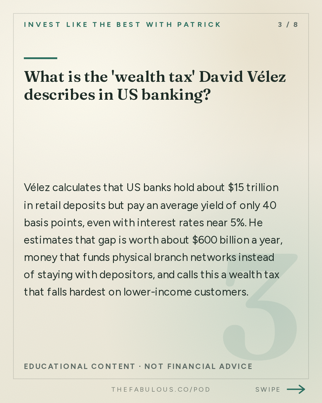 What is the 'wealth tax' David Vélez describes in US banking? — Invest Like the Best with Patrick O'Shaughnessy: David Vélez - Building Nubank and the Future of Global Banking - [Invest Like the Best, EP.495]