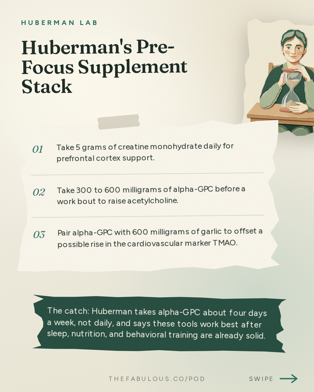 Huberman's Pre-Focus Supplement Stack — Huberman Lab: Essentials: Tools to Improve Your Focus & Concentration