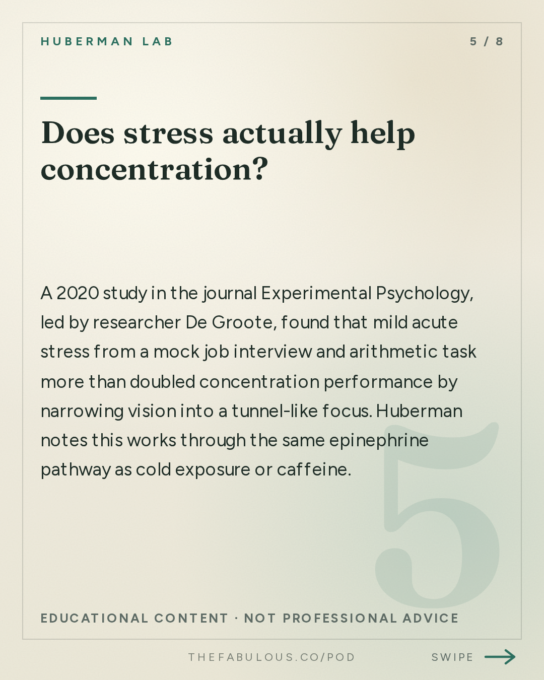 Does stress actually help concentration? — Huberman Lab: Essentials: Tools to Improve Your Focus & Concentration