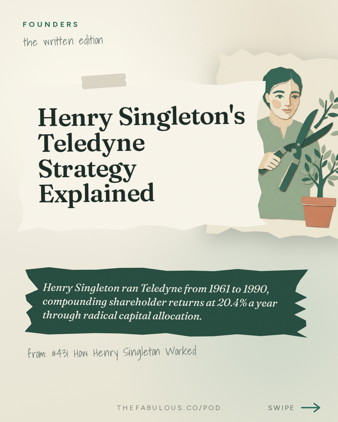 Henry Singleton's Teledyne Strategy Explained — Founders: #431 How Henry Singleton Worked