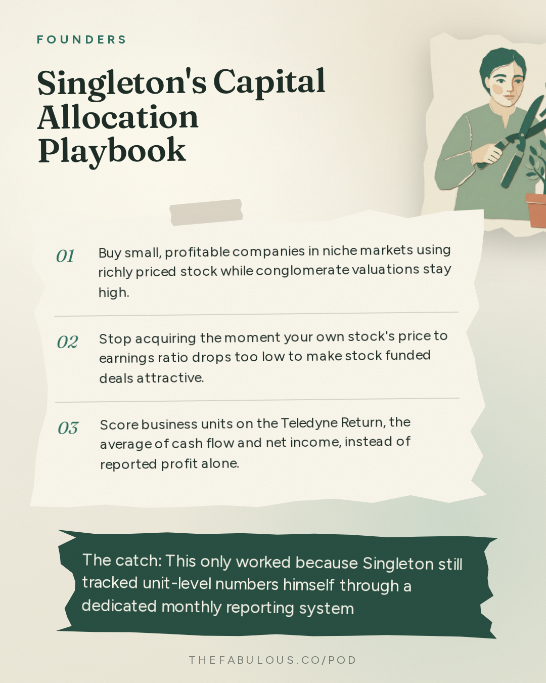 Singleton's Capital Allocation Playbook — Founders: #431 How Henry Singleton Worked 