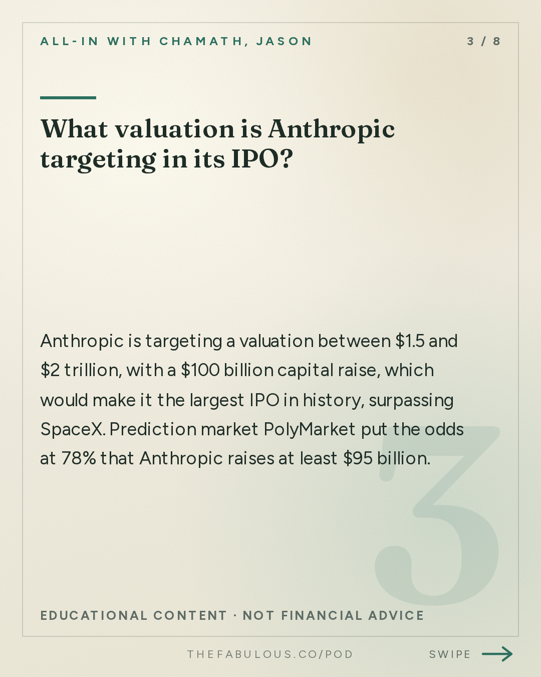 What valuation is Anthropic targeting in its IPO? — All-In with Chamath, Jason, Sacks & Friedberg: Anthropic S-1 Shocker, Greatest Business Ever? Google's $500B Wipeout, Midterm Predictions