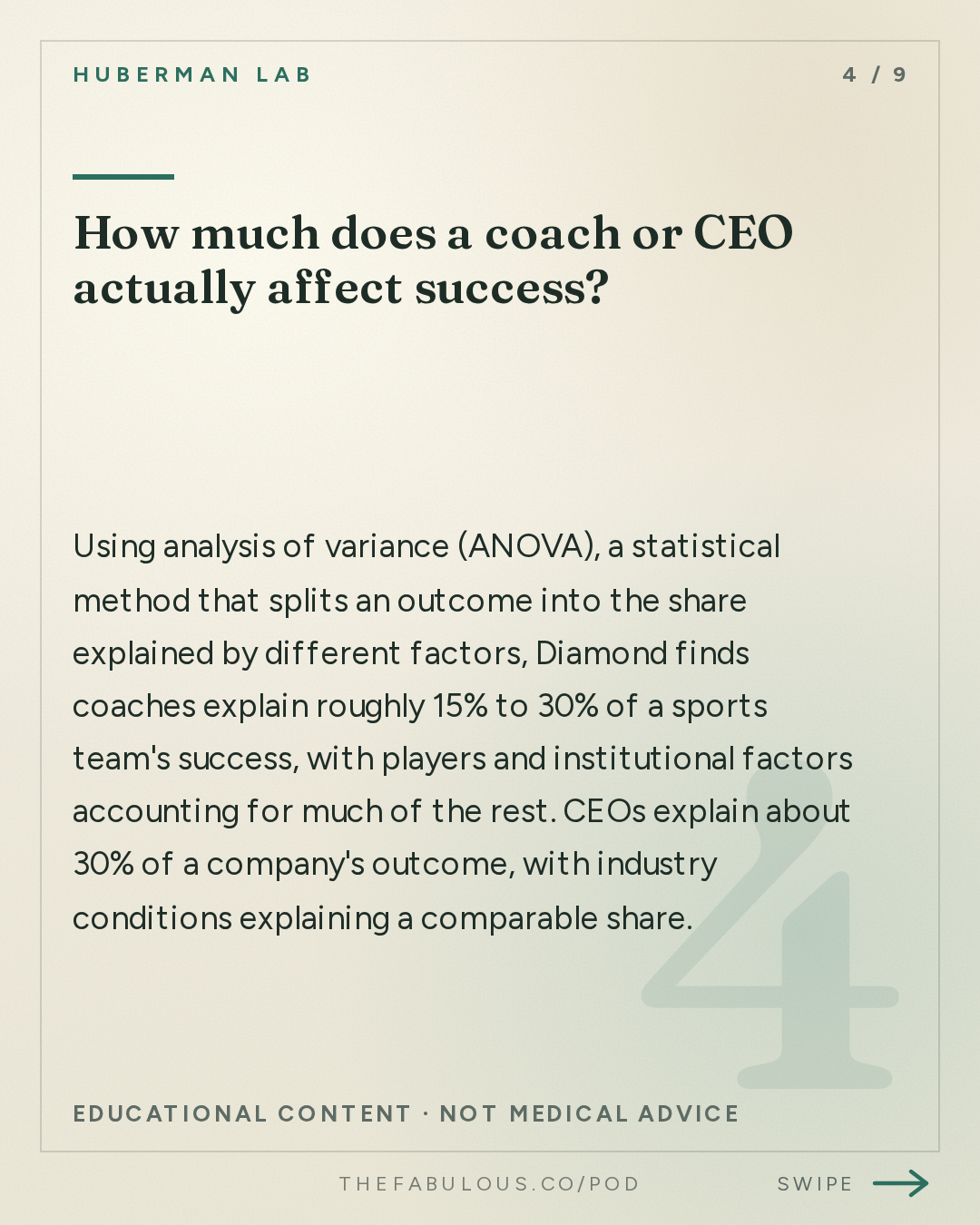 How much does a coach or CEO actually affect success? — Huberman Lab: What Makes Great Leaders & How to Live an Extraordinary Life | Dr. Jared Diamond
