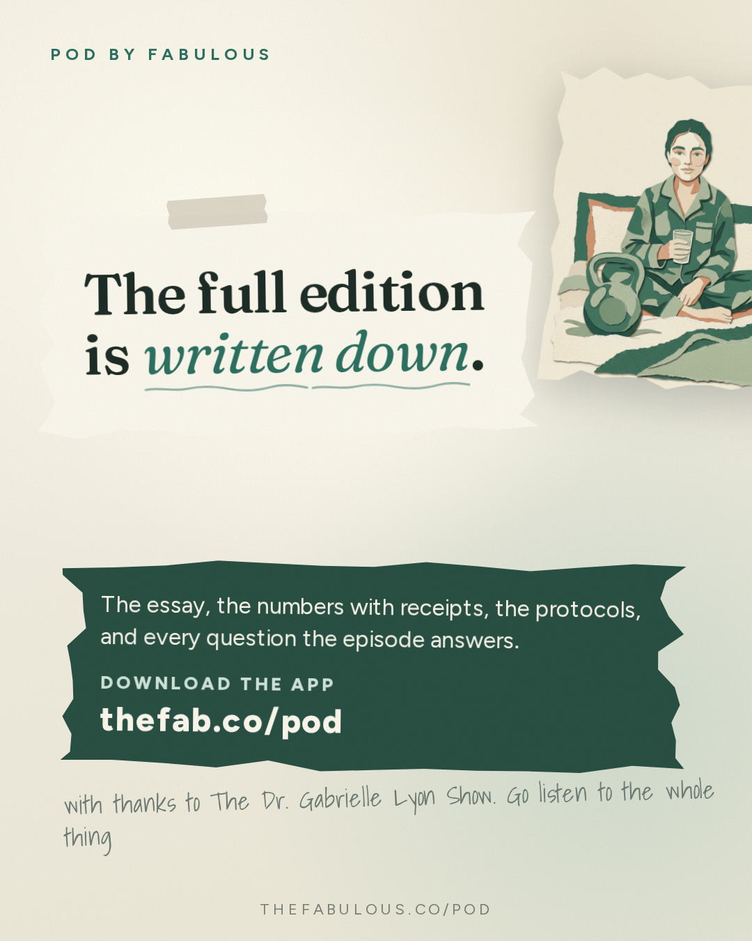 Outro — The Dr. Gabrielle Lyon Show: Dr. Mike Ormsbee: Eating Before Bed - What Probes in Belly Fat Revealed About Protein Snacks