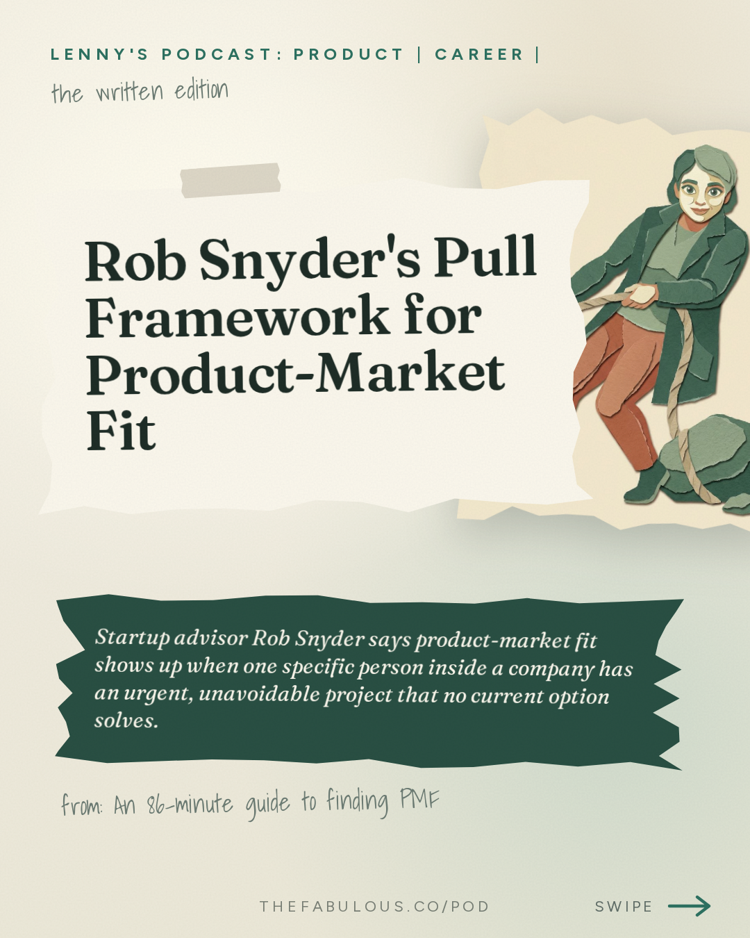 Rob Snyder's Pull Framework for Product-Market Fit — Lenny's Podcast: Product | Career | Growth: An 86-minute guide to finding PMF | Rob Snyder (Author, The Power of Pull)