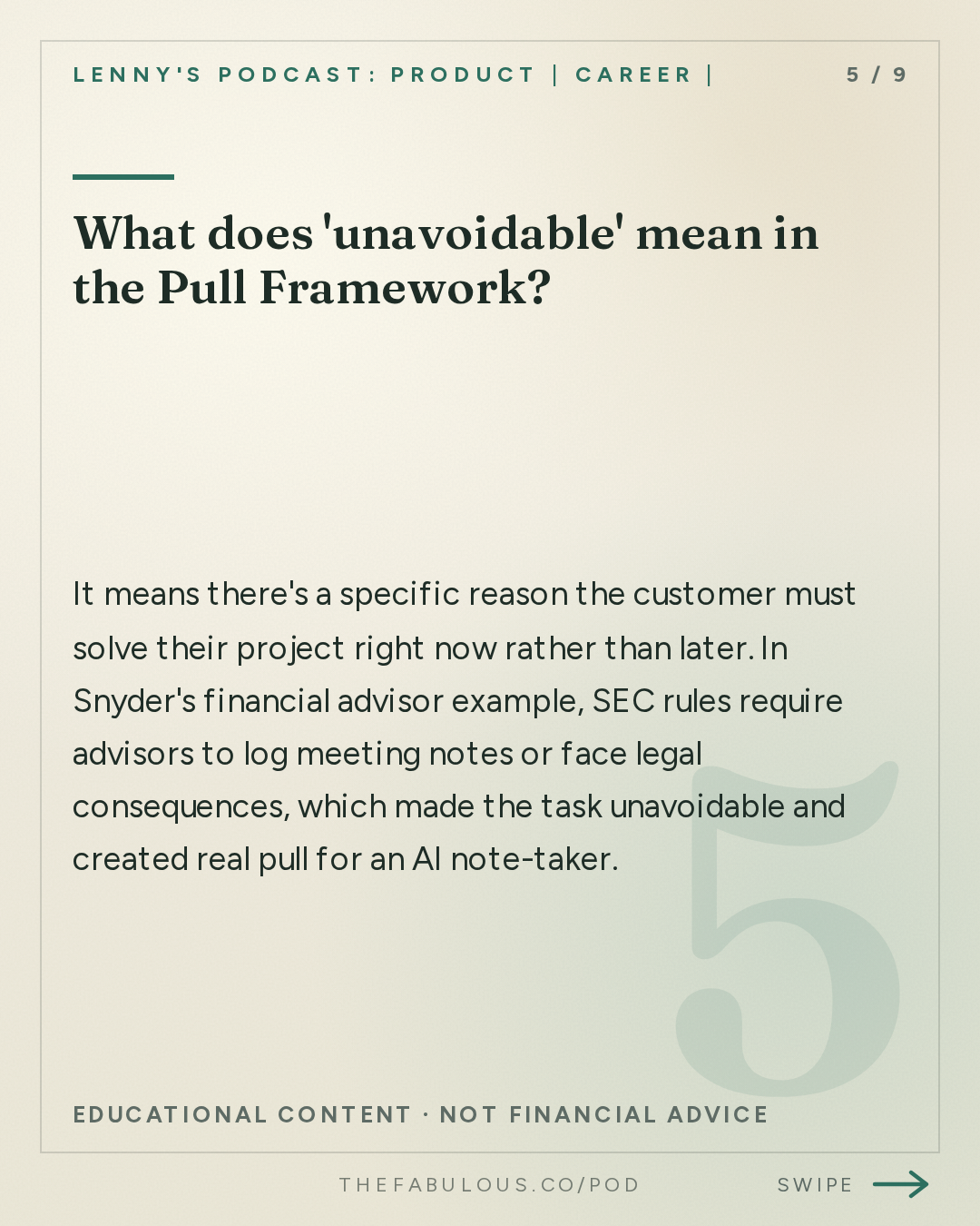 What does 'unavoidable' mean in the Pull Framework? — Lenny's Podcast: Product | Career | Growth: An 86-minute guide to finding PMF | Rob Snyder (Author, The Power of Pull)