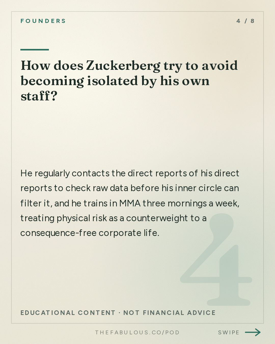 How does Zuckerberg try to avoid becoming isolated by his own staff? — Founders: #435 Mark Zuckerberg's Empire